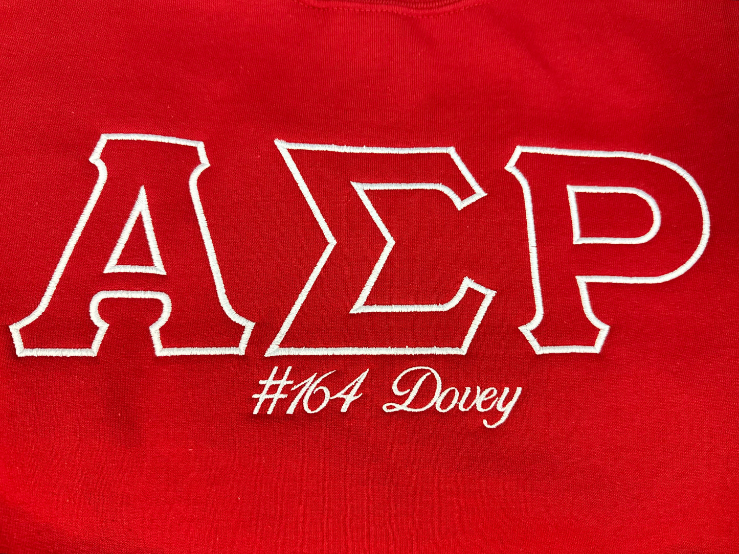 Standard Letters Outline Stitched Crewneck