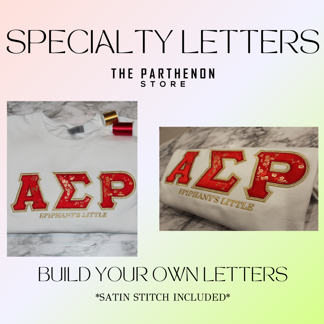 Speciality Fabric Letters – The Parthenon Store